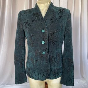 Tapestry Velvet Blaze, Jacket Coldwater Creek Dark Teal & Black Sz S